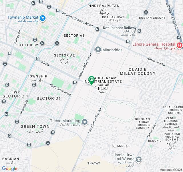 5 KANAL FACTORY BUILDING FOR SALE IN MAIN MADR E MILLAT ROAD QUAID E AZAM INDUSTRIAL ESTATE
