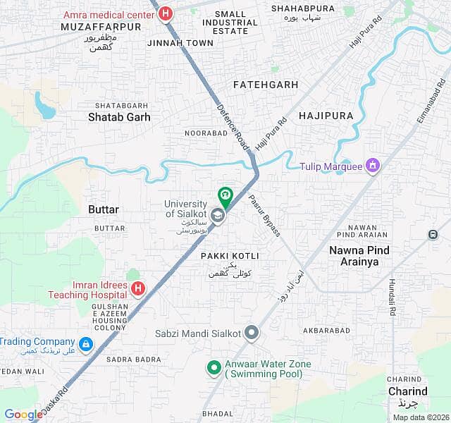 80 Marla Commercial Factory For Sale On Daska Road. in Daska Road, Sialkot
